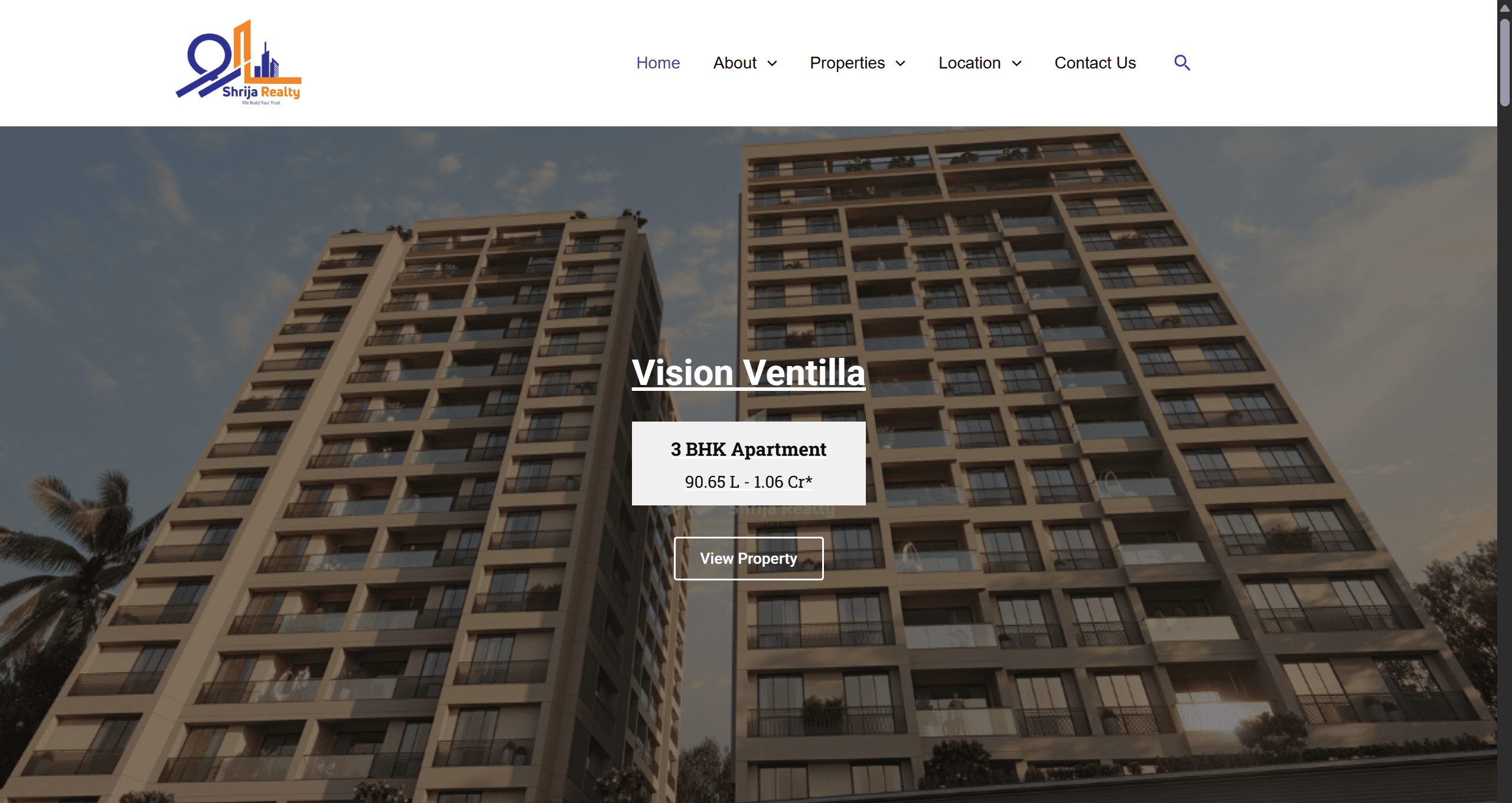 Real Estate Website Portfolio - Darshan Limbani
