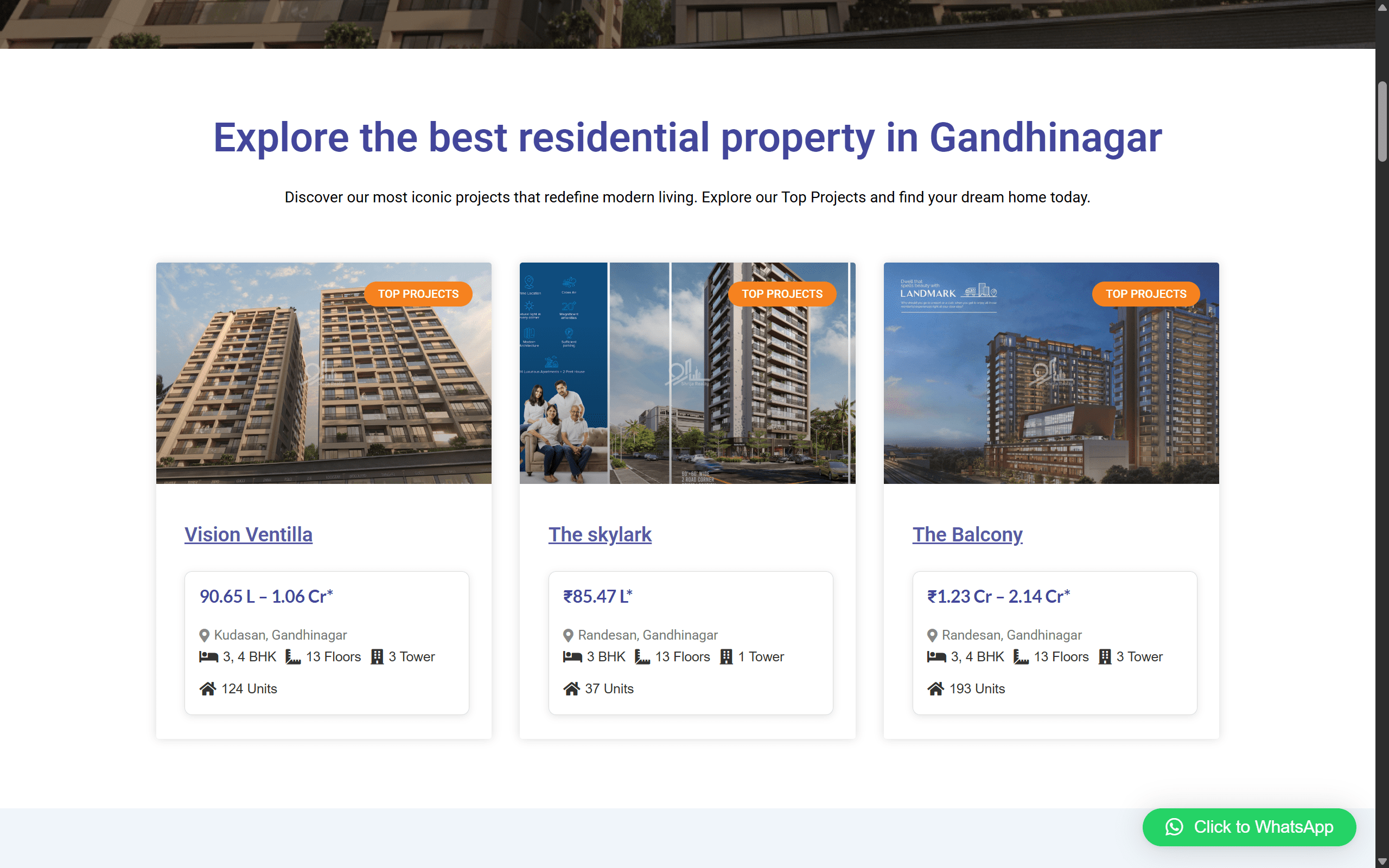Real Estate Website Portfolio - Darshan Limbani