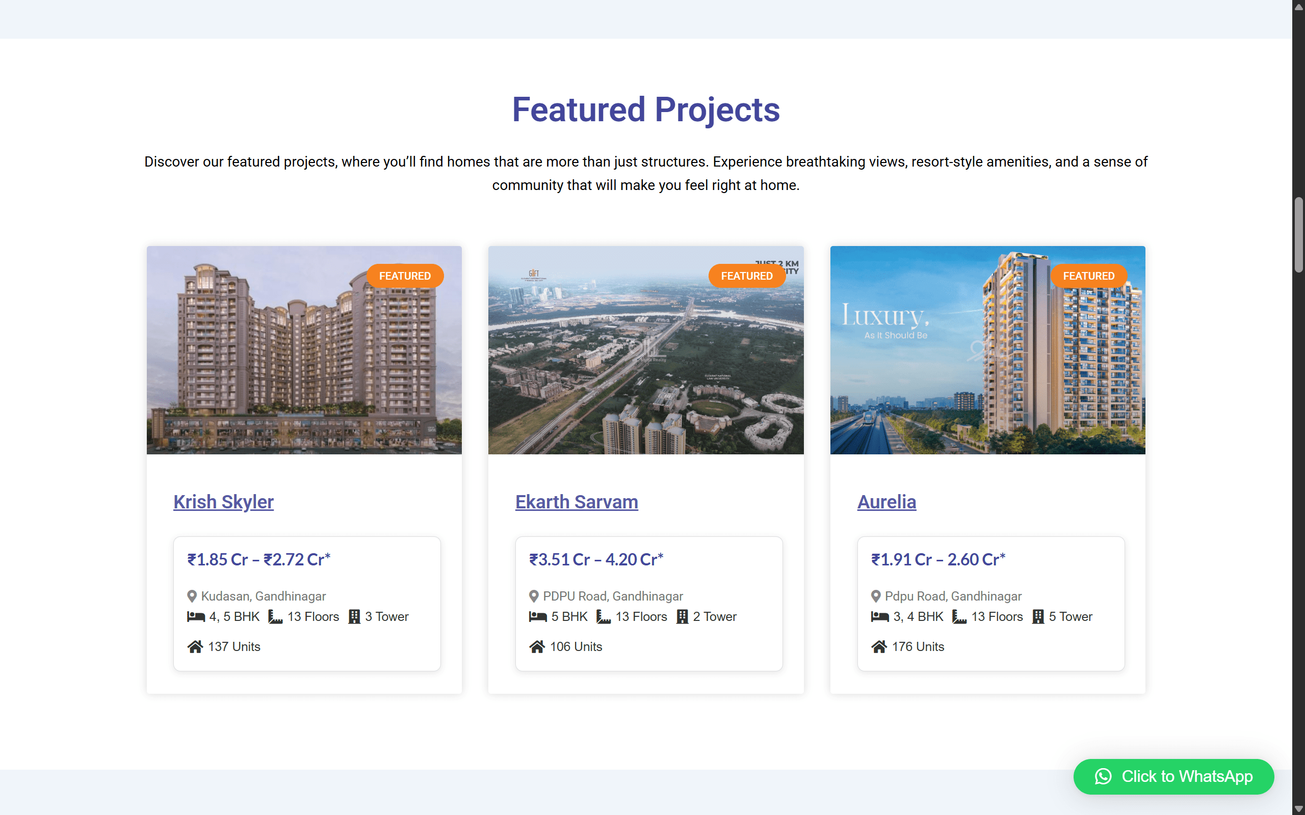 Real Estate Website Portfolio - Darshan Limbani