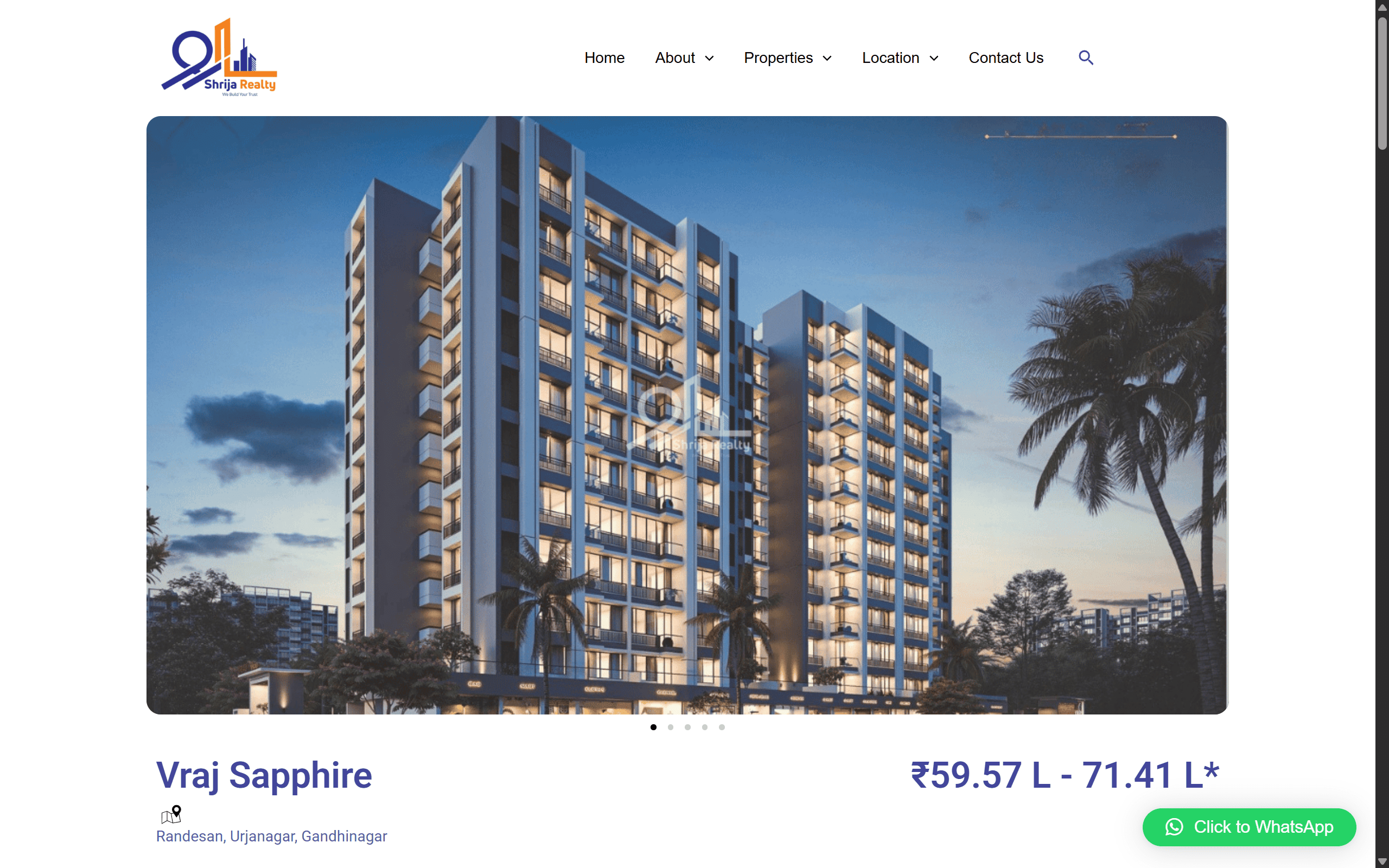 Real Estate Website Portfolio - Darshan Limbani