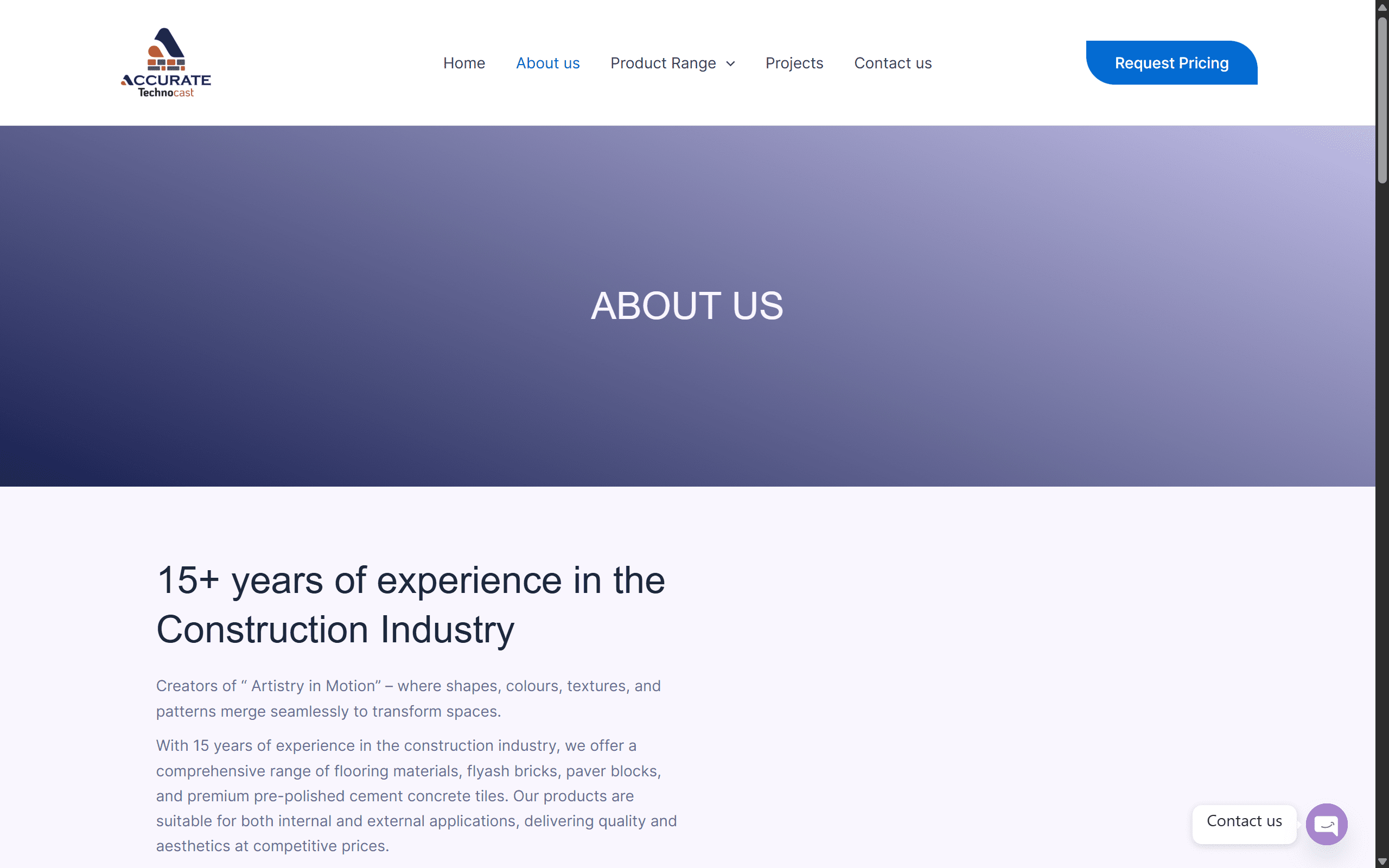 Paver Block Website Portfolio 1