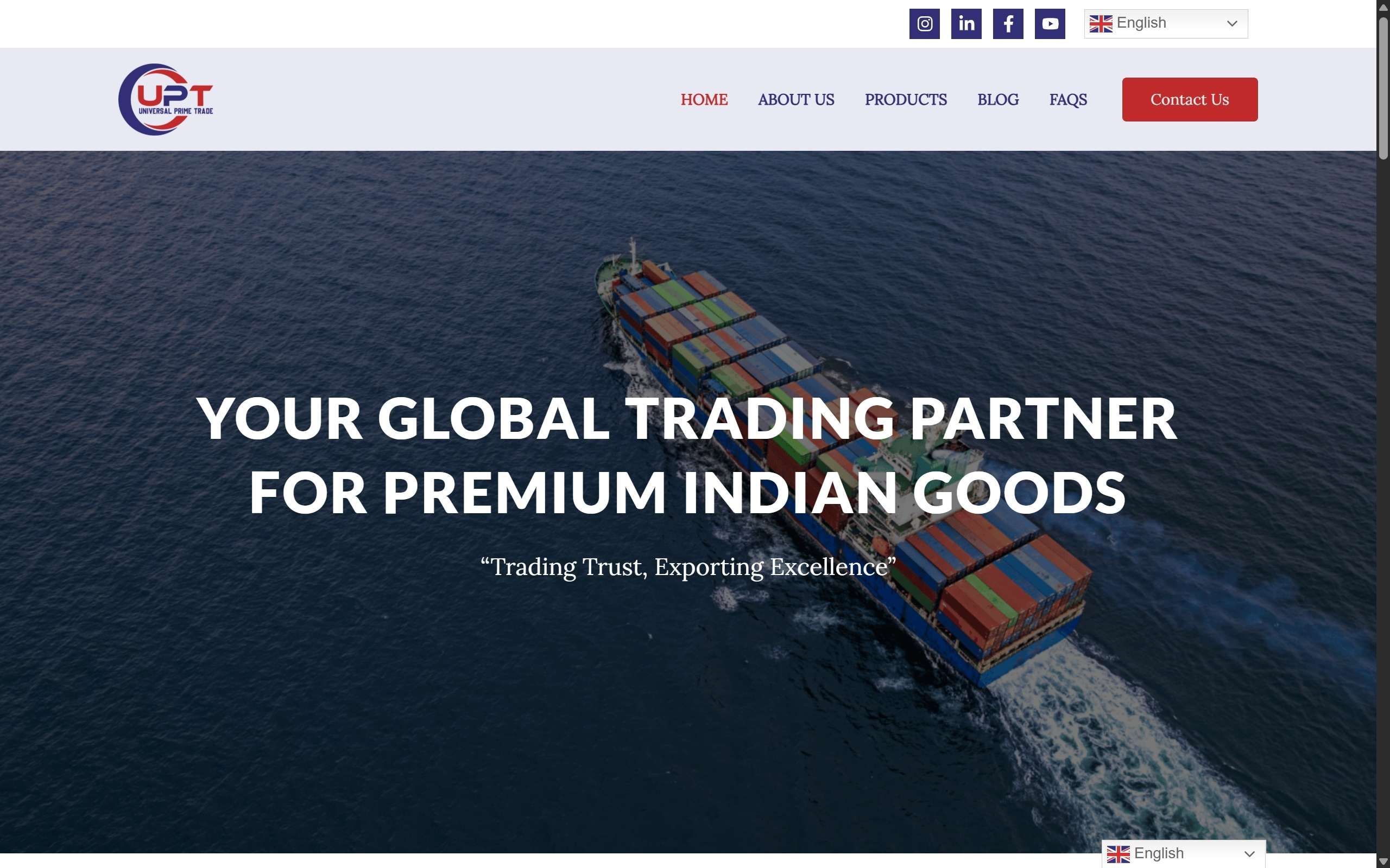 Universal Prime Trade Website Screenshots - Darshan Limbani