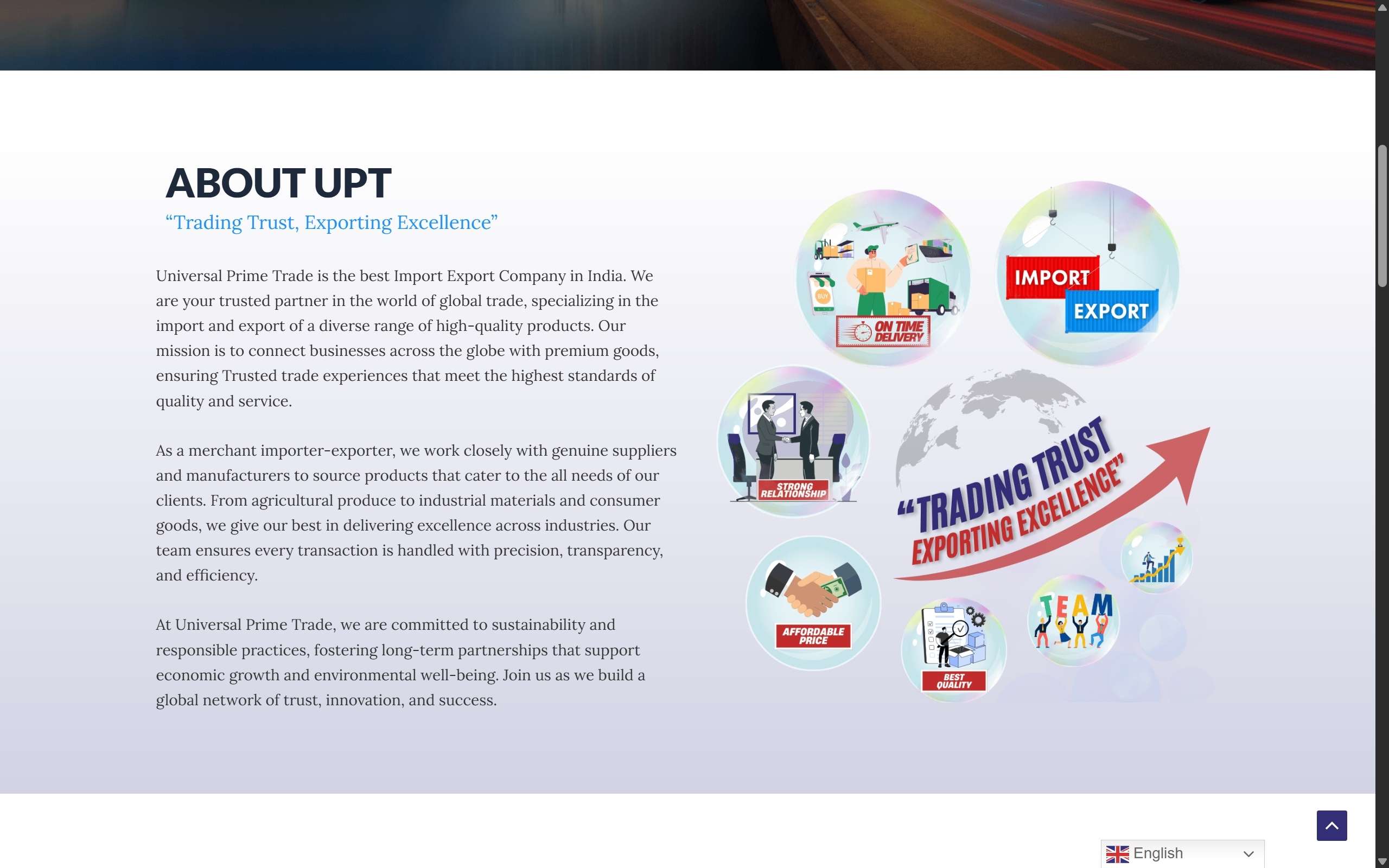 Universal Prime Trade Website Screenshots - Darshan Limbani