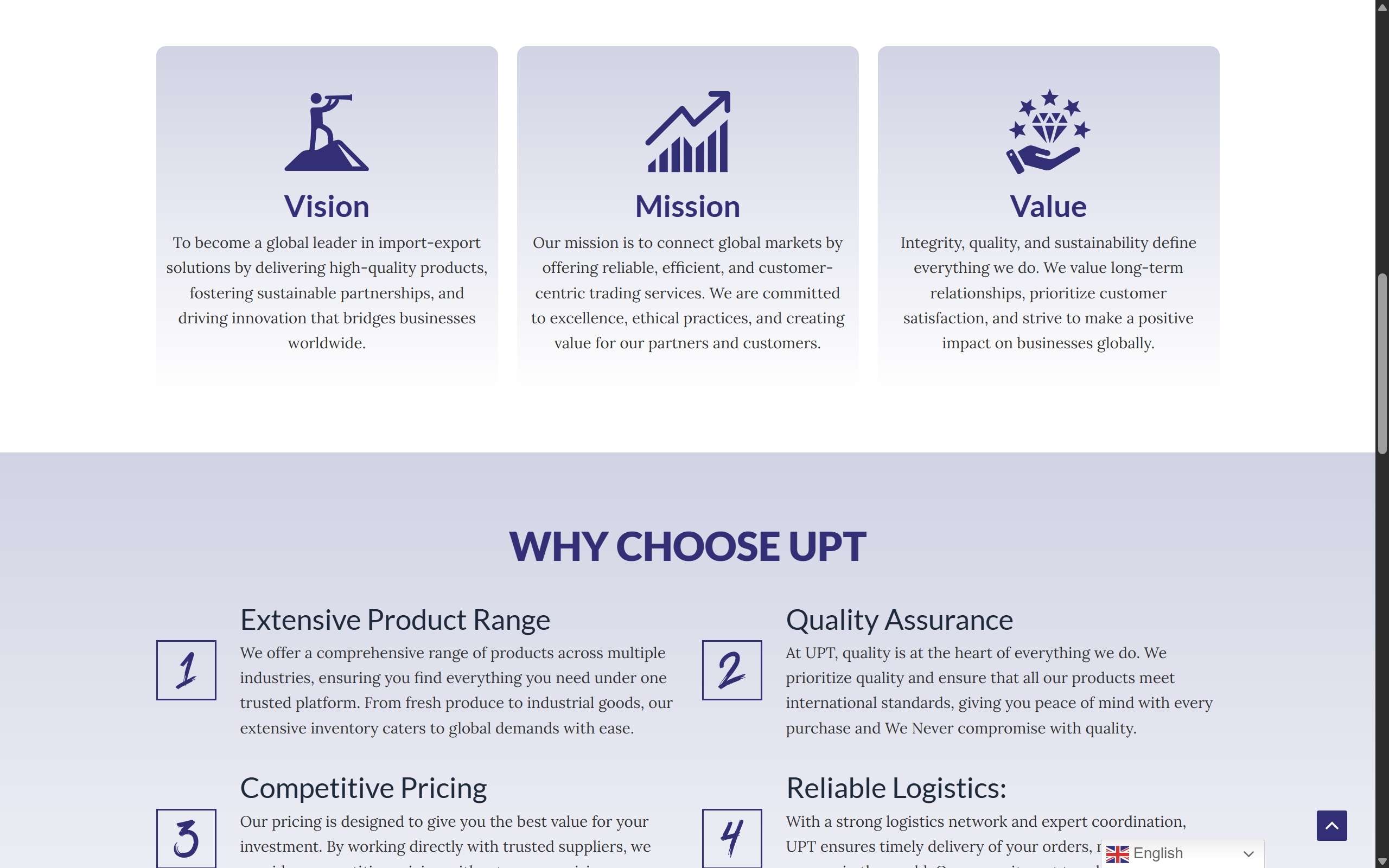 Universal Prime Trade Website Screenshots - Darshan Limbani