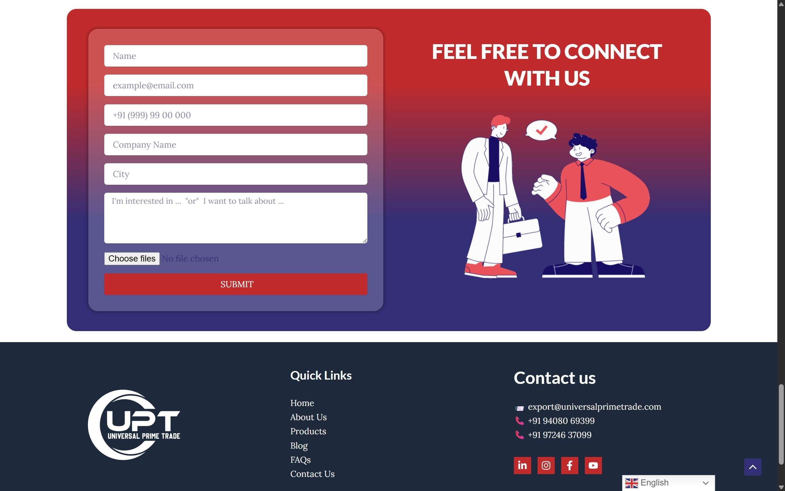 Universal Prime Trade Website Screenshots - Darshan Limbani