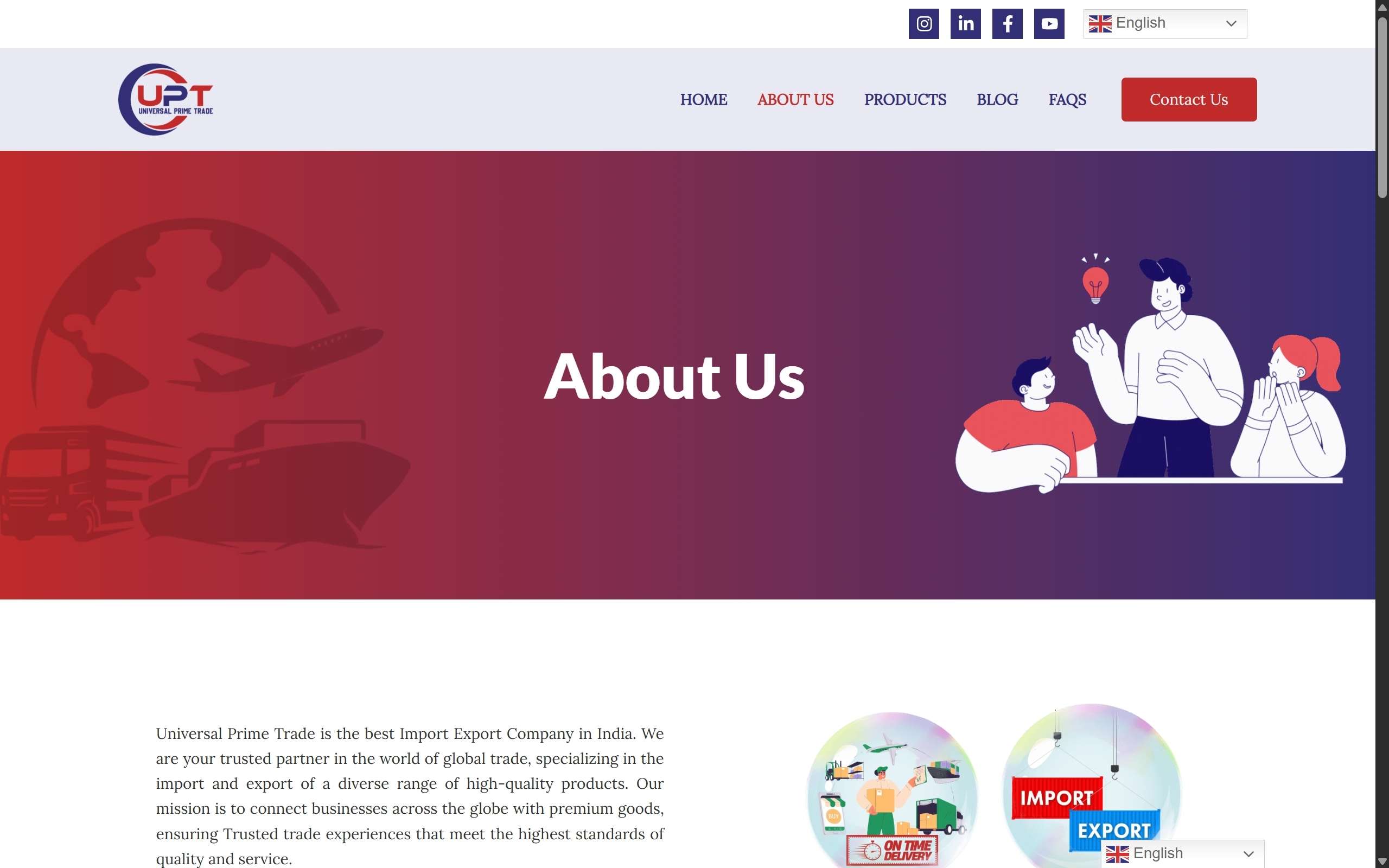 Universal Prime Trade Website Screenshots - Darshan Limbani