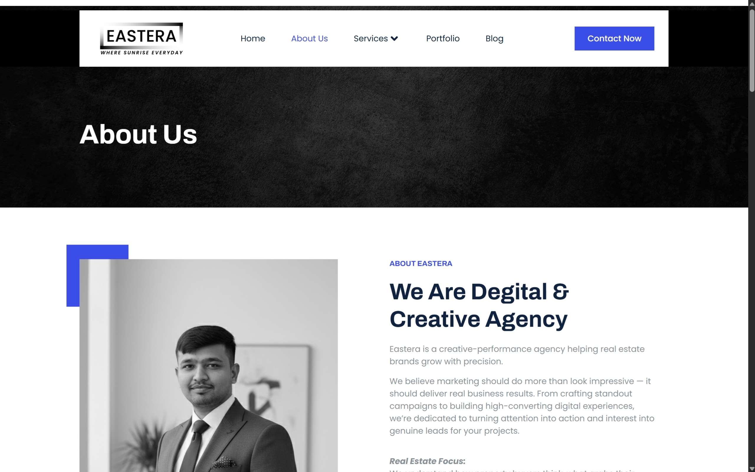 Eastera Website Screenshots -Darshan Limbani