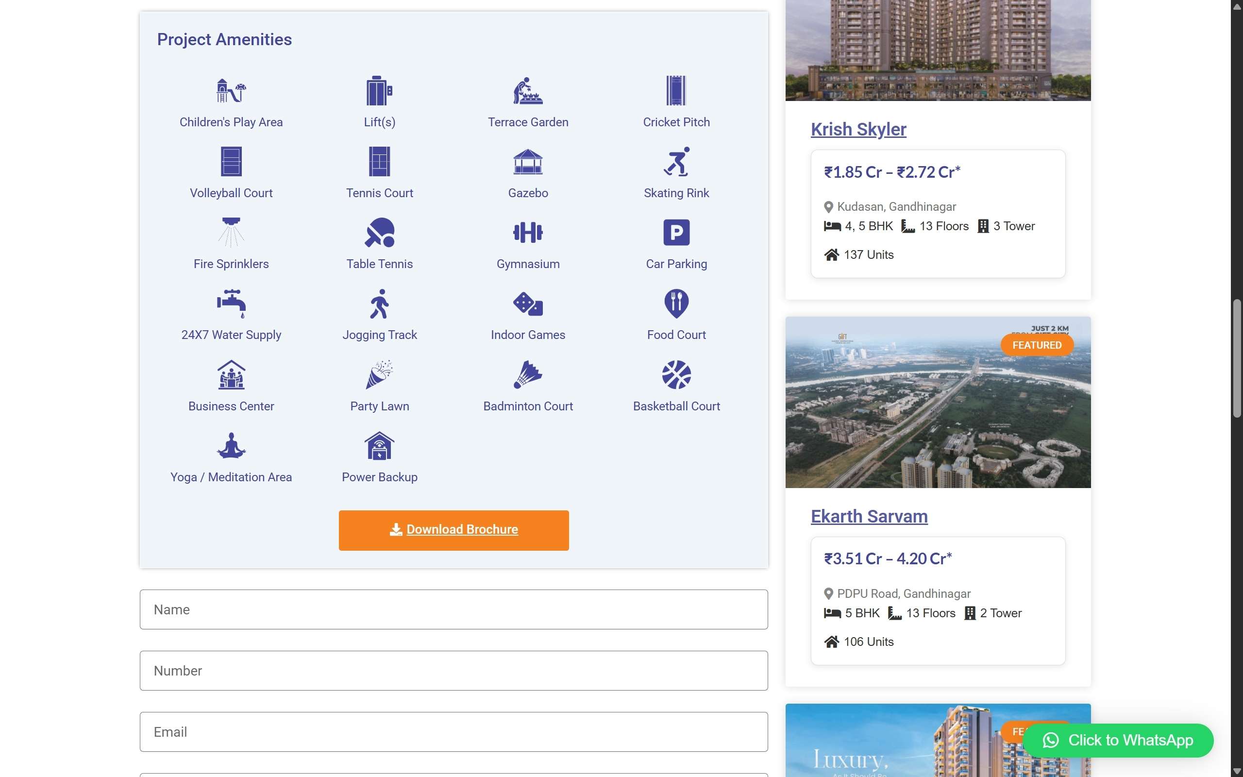 Shrija Realty Website Screenshot - Darshan Limbani